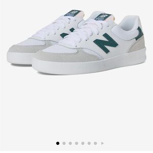 New Balance White and Green Athletic Shoes